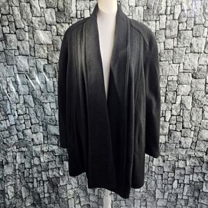 Preston & York Elegant Black Cape Coat. Shell 100% Wool.